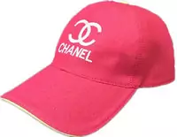 chanel cc cap hat cotton canvas single red